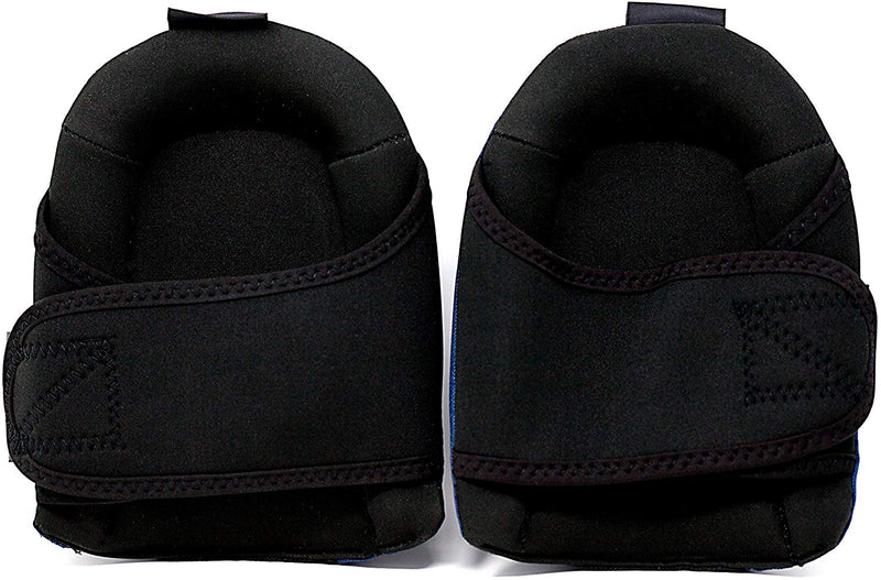 Blue/Black, Heavy Duty Foam Padding Knee Pads With Adjustable Strap & Cushion ComFort - View 5