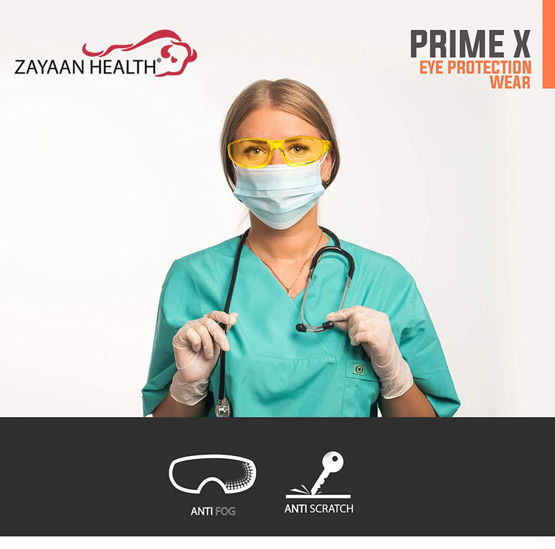 PrimeX Color Lens and Black Temple Safety Glasses - View 3