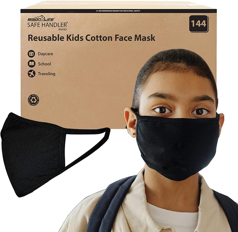 SAFE HANDLER Reusable 2 Ply Cotton Face Mask Black View 6