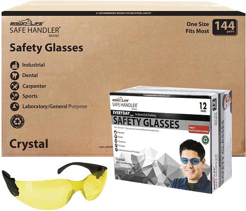 Bison Life Online shop for Crystal Color Lens Black Temple Safety Glasses | View - 11