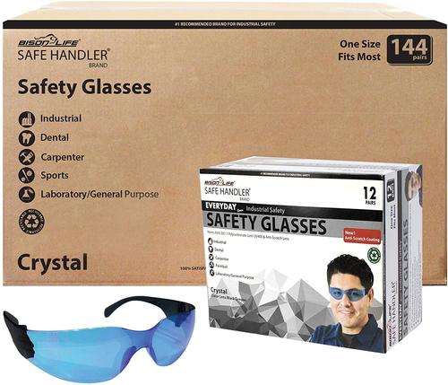 Bison Life Online shop for Crystal Color Lens Black Temple Safety Glasses | View - 4