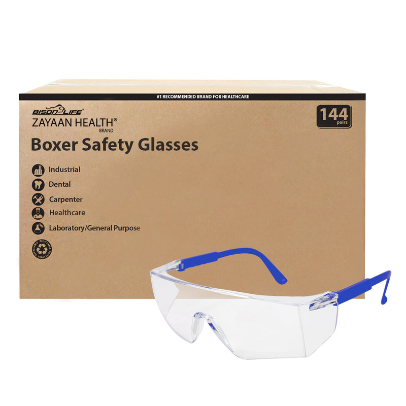 Boxer Clear Lens Color Temple Safety Glasses With Anti Scratch-Fog - View 6