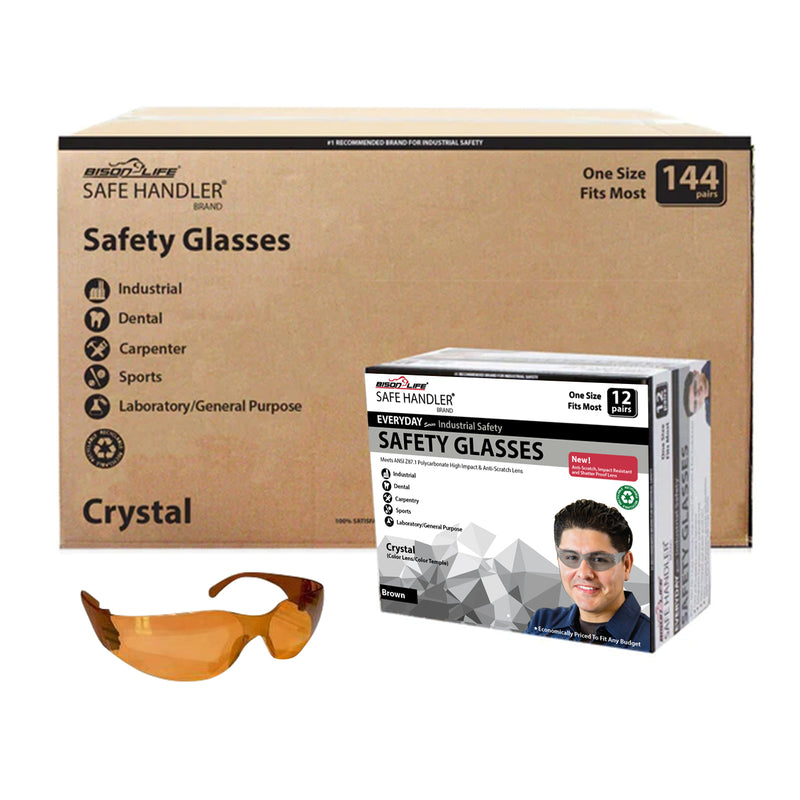 Crystal Full Color Polycarbonate Lens Safety Glasses, Anti-Scratch