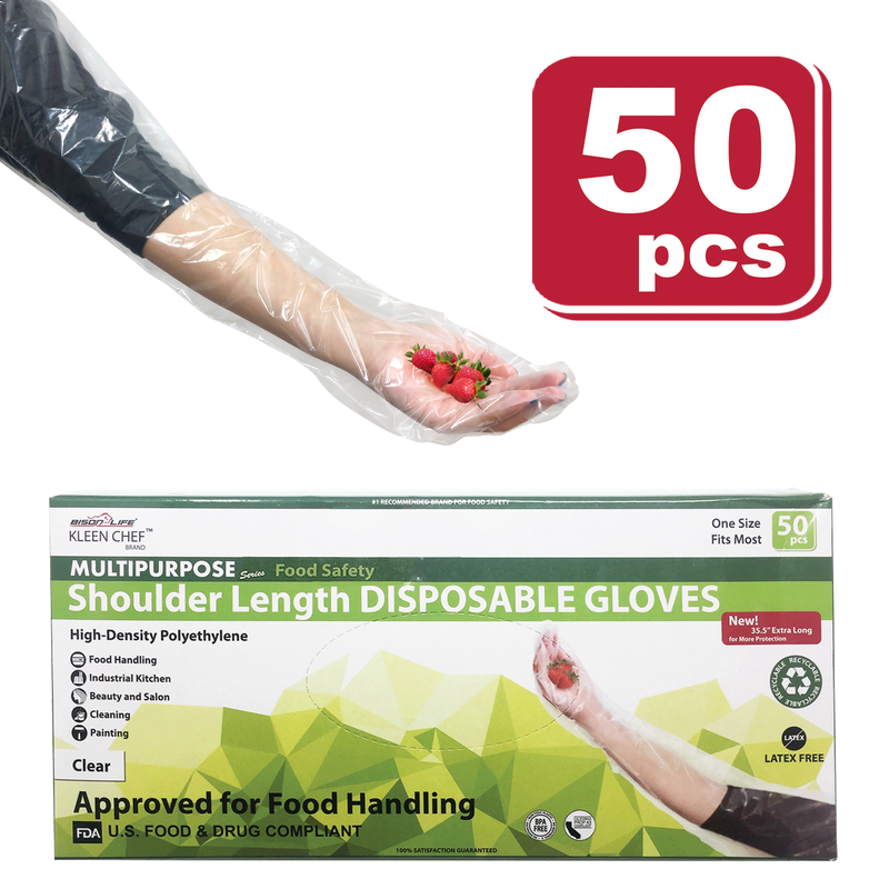 KLEEN CHEF Shoulder Length High-Density Polyethylene Disposable Gloves - View 5