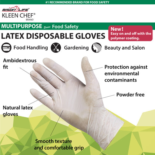 disposable gloves for gardening Natural Latex Disposable Gloves, Latex Gloves for Cooking – Bison Life