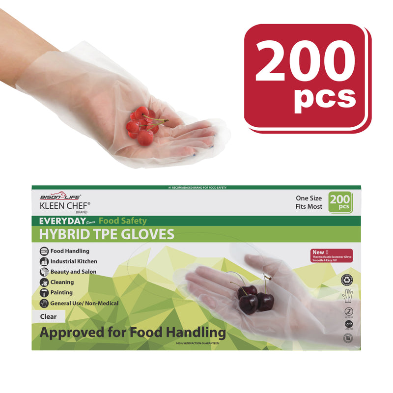 KLEEN CHEF Food Service Hybrid TPE Disposable Gloves - View 1