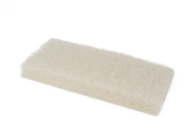 10 x 4.625 x 1 inch White Light Duty Non-Scratch Scrub Pad for Delicate Cleaning