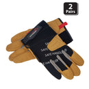 Bison Life Online shop for Reinforced Leather Padding Gloves With Loop Wrist Strap | View - 1