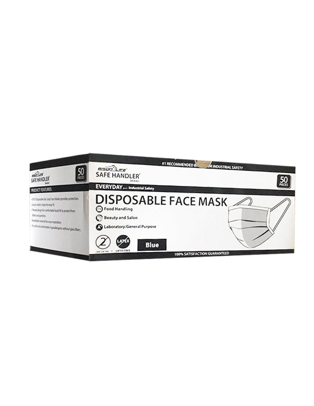 SAFE HANDLER Disposable 3 Ply Face-mask Blue - View 8