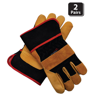 XGrip Camel Leather Work Gloves With Knuckle Protection - Bison Life